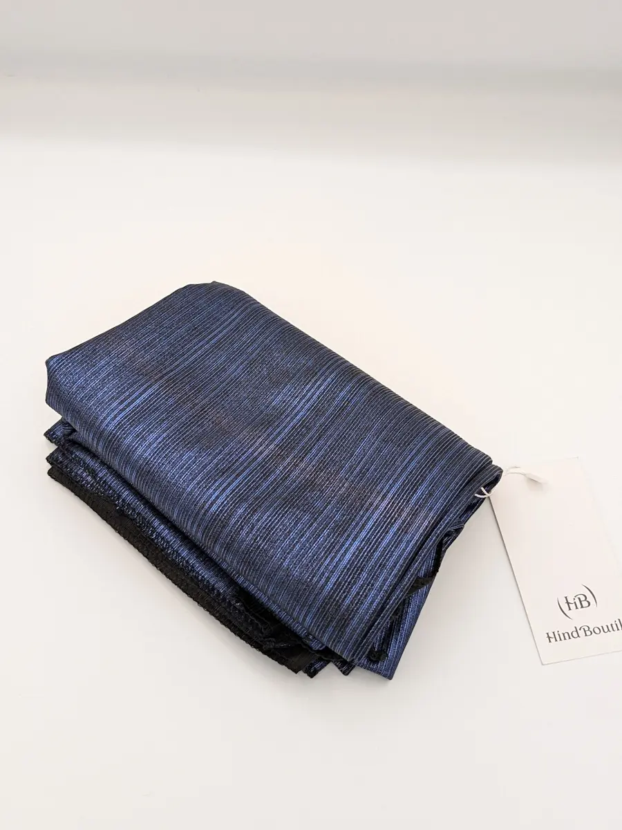 voile foulard bleu marine f3