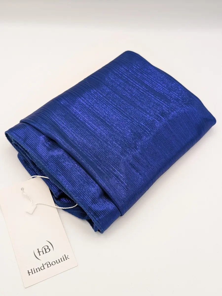 voile foulard bleu roi f3