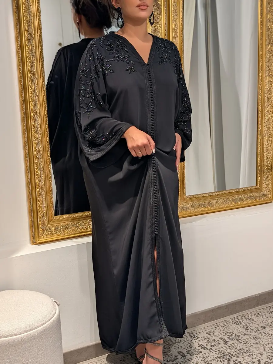 caftan fleur noir (1)