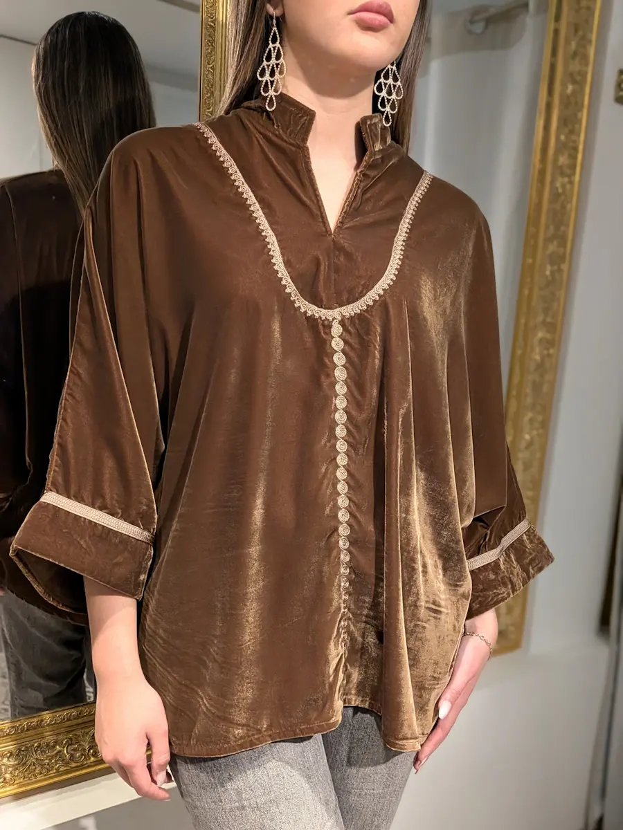 tunique velour marron 2