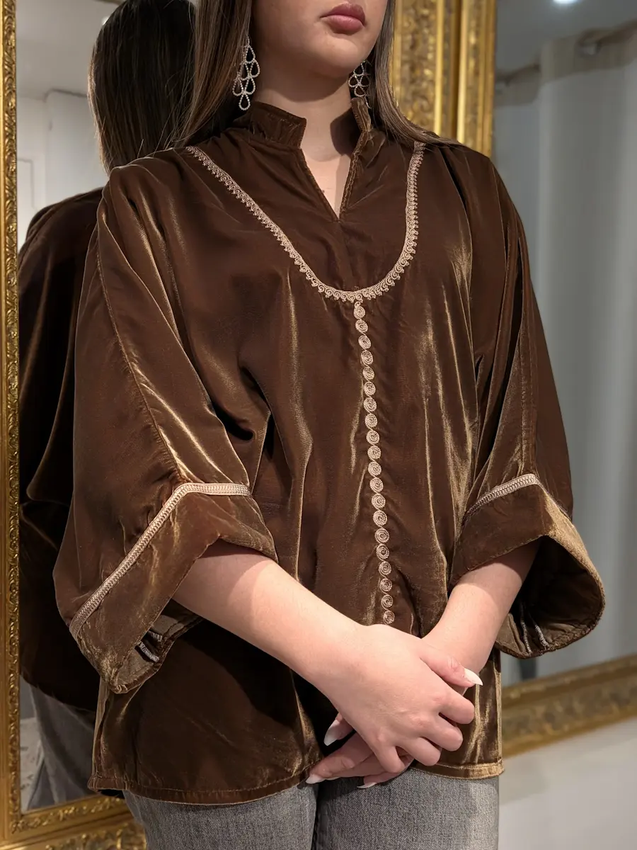 tunique velour marron 6