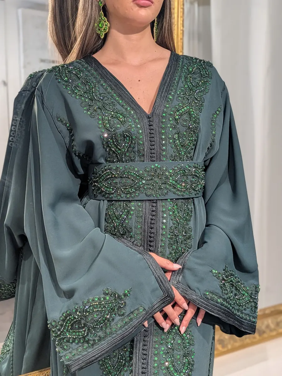 caftan zina vert clair (copie)