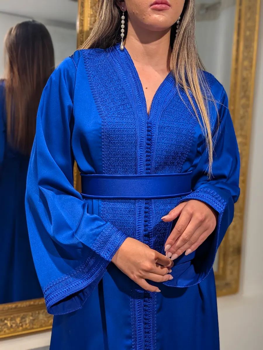 caftan broderie bleu marine (copie)